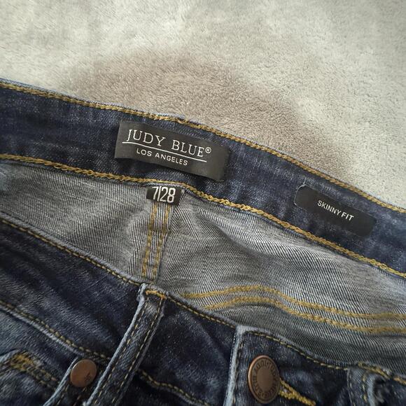 Judy Blue Skinny Jeans 7/28 High Rise Dark Wash Stretch Style JB88527 - Picture 5 of 9